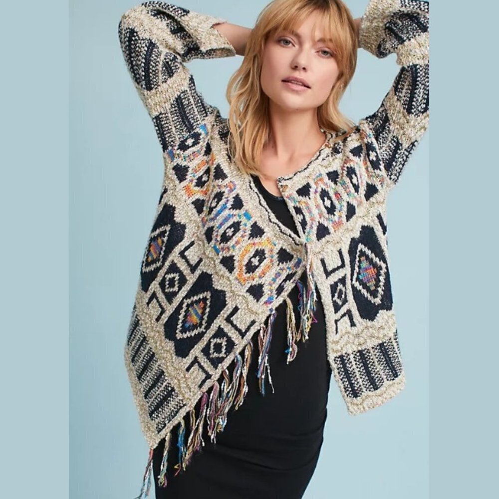Moth Women's Spectra Fringed Cardigan Bohemian Multi - S